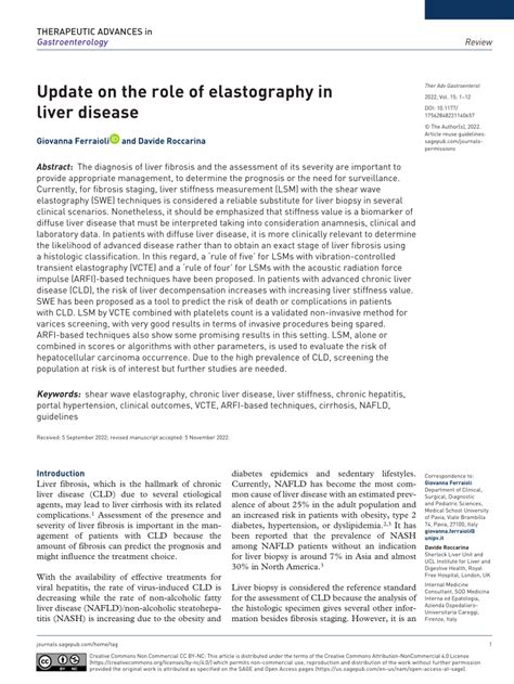 Update on the role of elastography in liver disease .